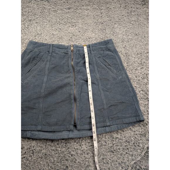 American Eagle Skirt Women 10 Blue Hi Rise A Line Classiccore Casual Corduroy - Picture 6 of 8
